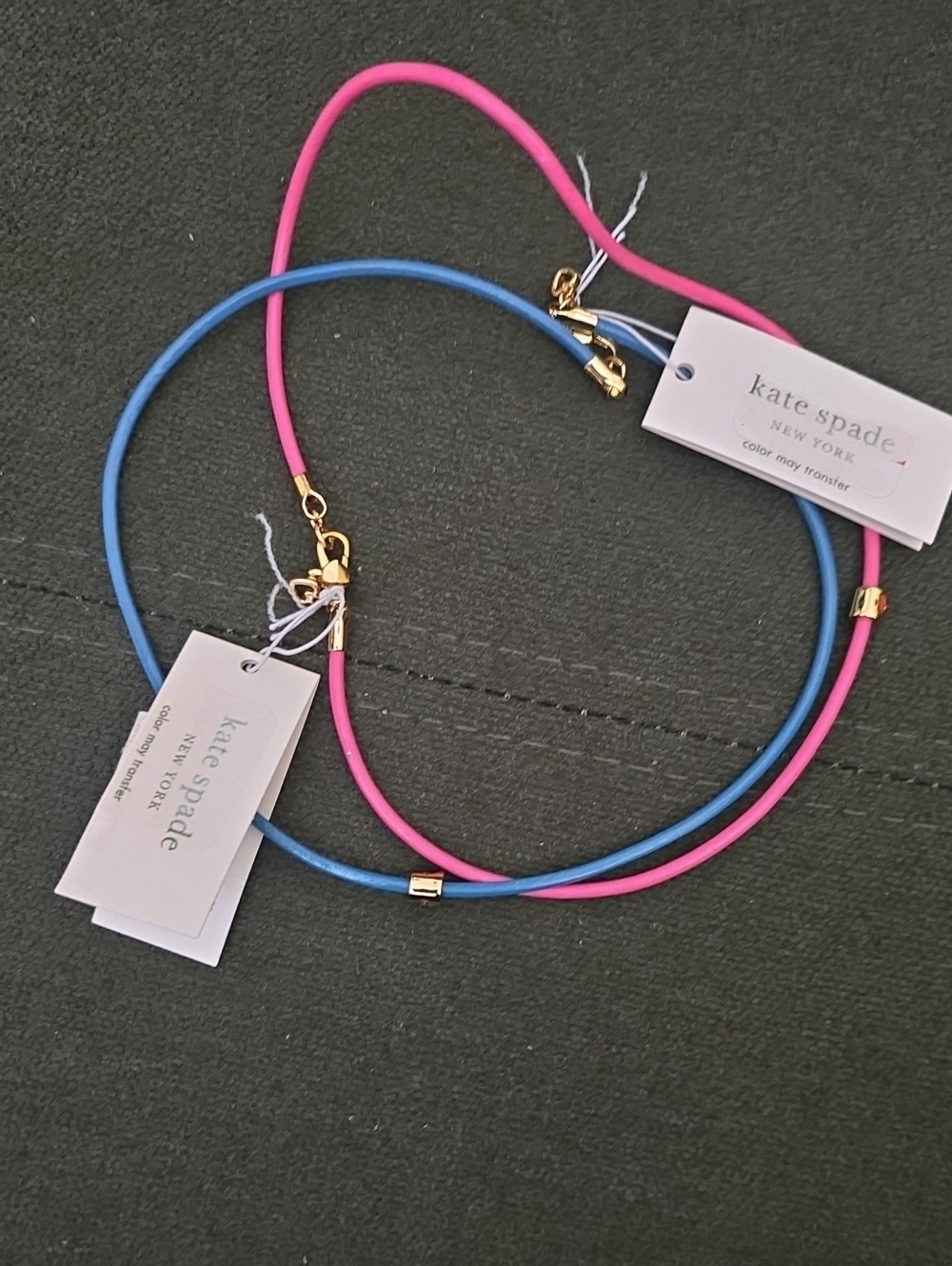 kate spade Blue and Pink Cord Key & Card Holder Strap